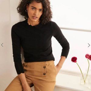 Black Hambleden Scallop Sweater (ASO Kate Middleton) - XS